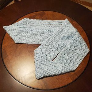 Light Blue Handmade Infinity Scarf (5" wide x ~38" long)